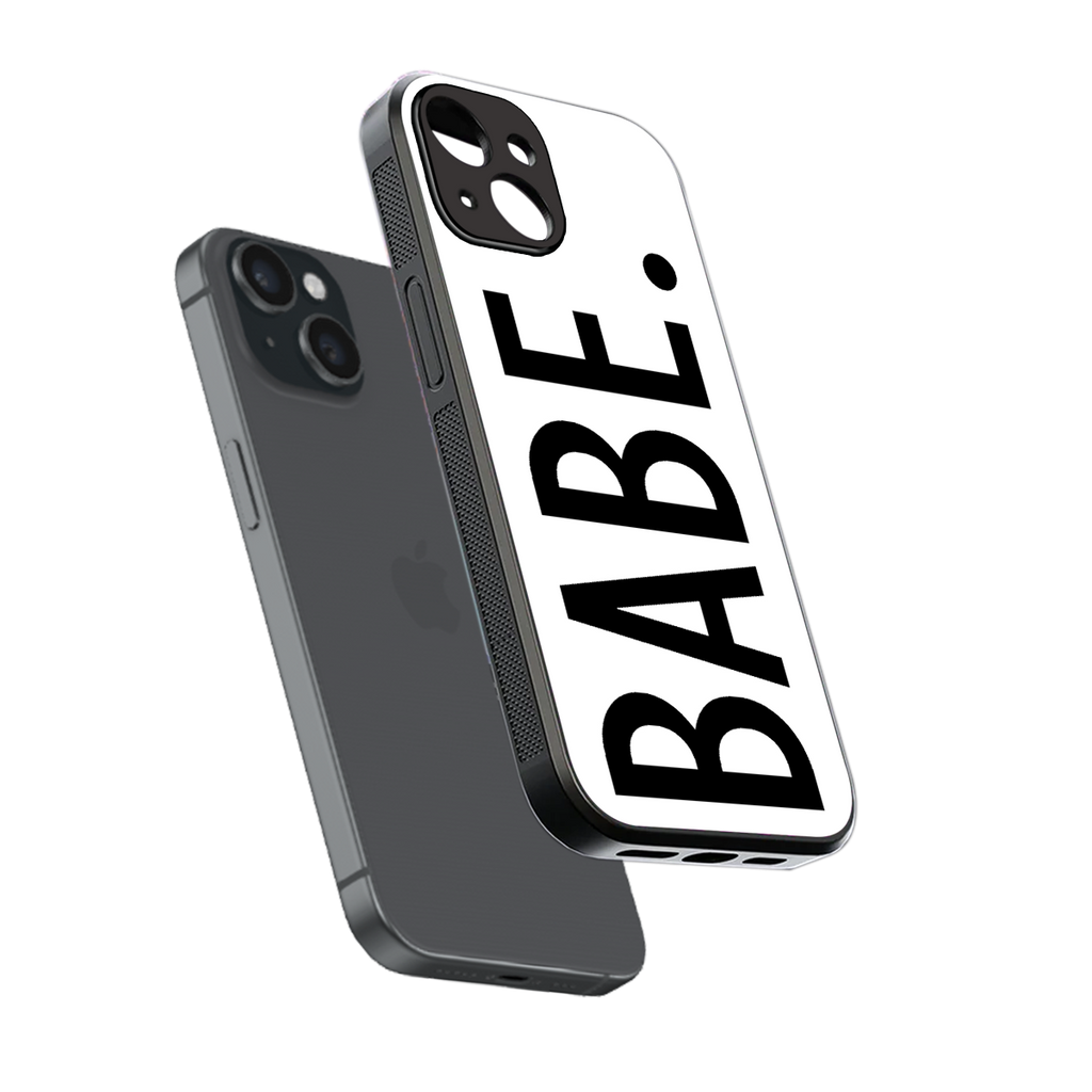 babe back phone cover | glass case for iphone 15