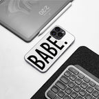 babe back phone cover | glass case for iphone 15 plus