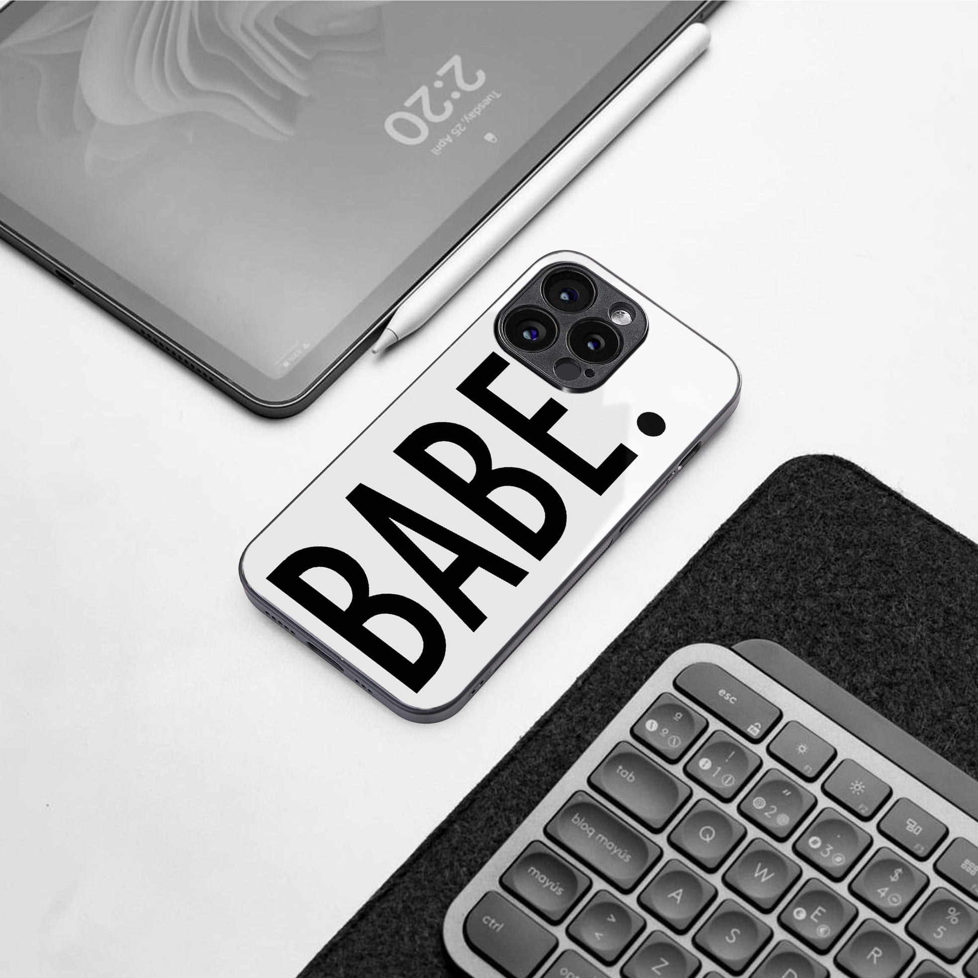 babe back phone cover | glass case for iphone 16 pro max