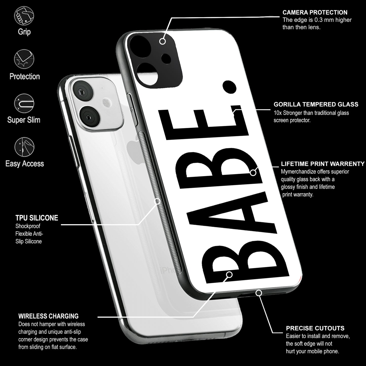 Mobile Phone Cover | Glass Back Case