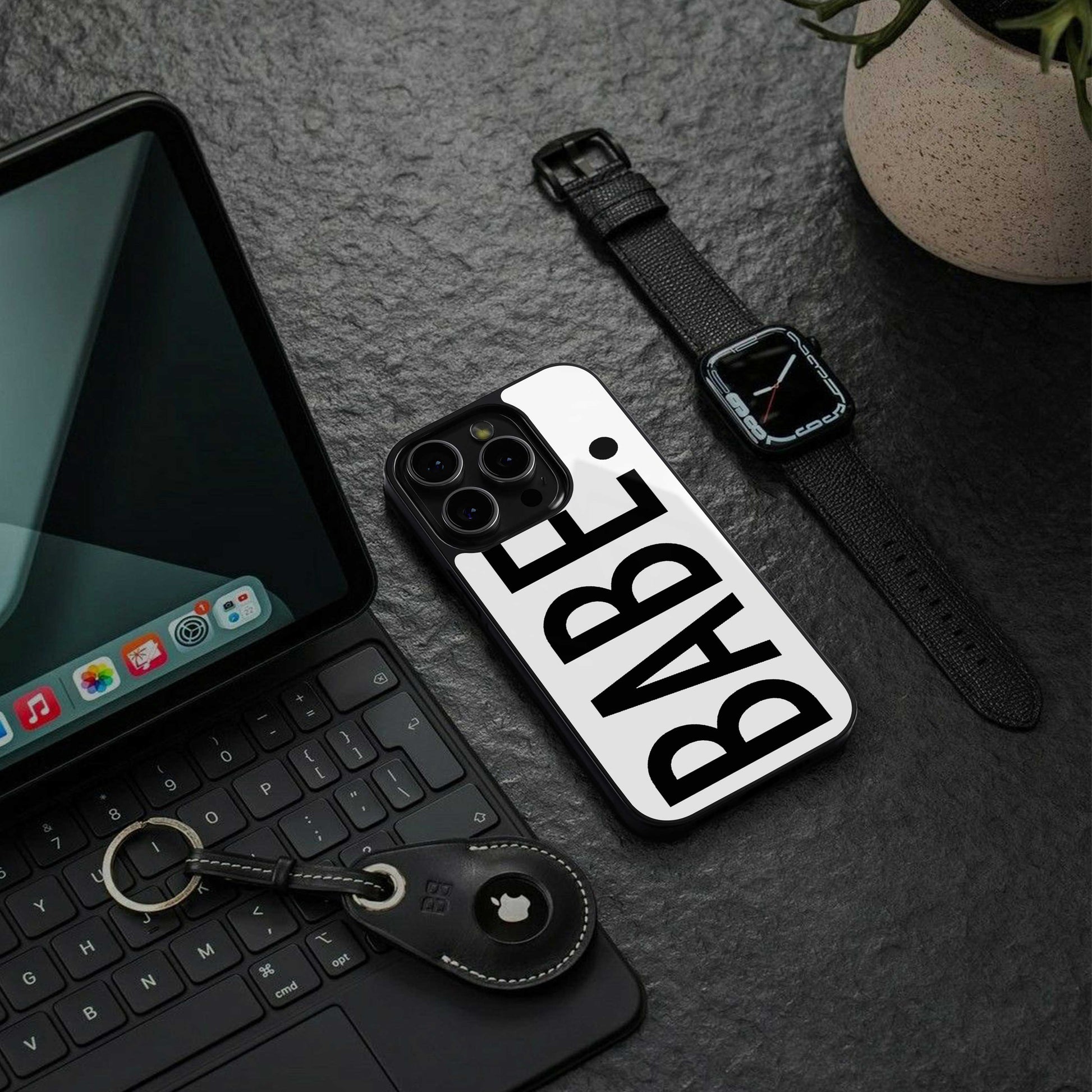 babe back phone cover | glass case for iphone 13 mini