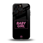 baby girl back phone cover | glass case for iphone 13 pro