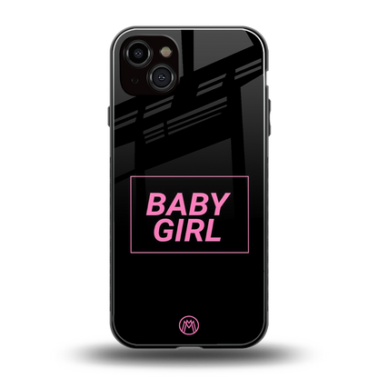 baby girl back phone cover | glass case for iphone 15 plus