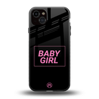 baby girl back phone cover | glass case for iphone 14 plus