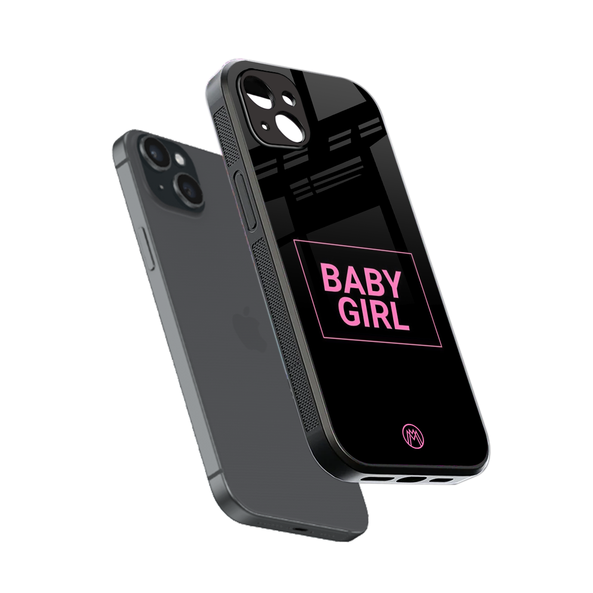 baby girl back phone cover | glass case for iphone 15 plus