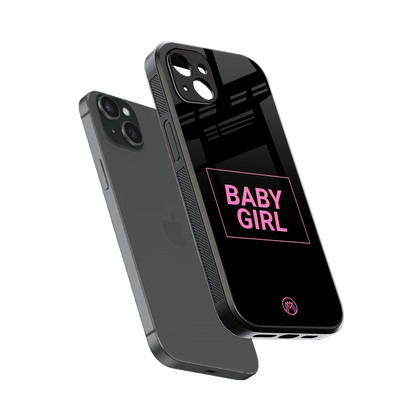 baby girl back phone cover | glass case for iphone 15 plus