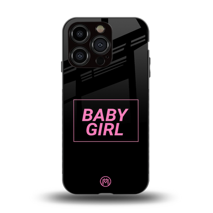 baby girl back phone cover | glass case for iphone 15 pro