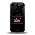 baby girl back phone cover | glass case for iphone 15