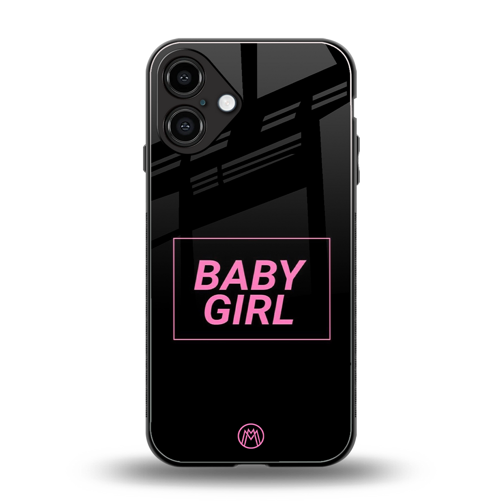 baby girl back phone cover | glass case for iphone 16 plus