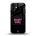baby girl back phone cover | glass case for iphone 16 plus