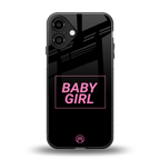 baby girl back phone cover | glass case for iphone 16 plus