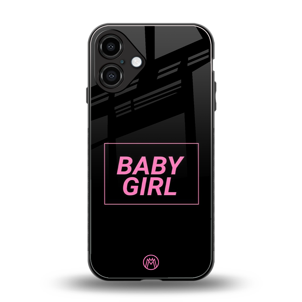 baby girl back phone cover | glass case for iphone 16 plus