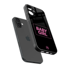 baby girl back phone cover | glass case for iphone 16 plus