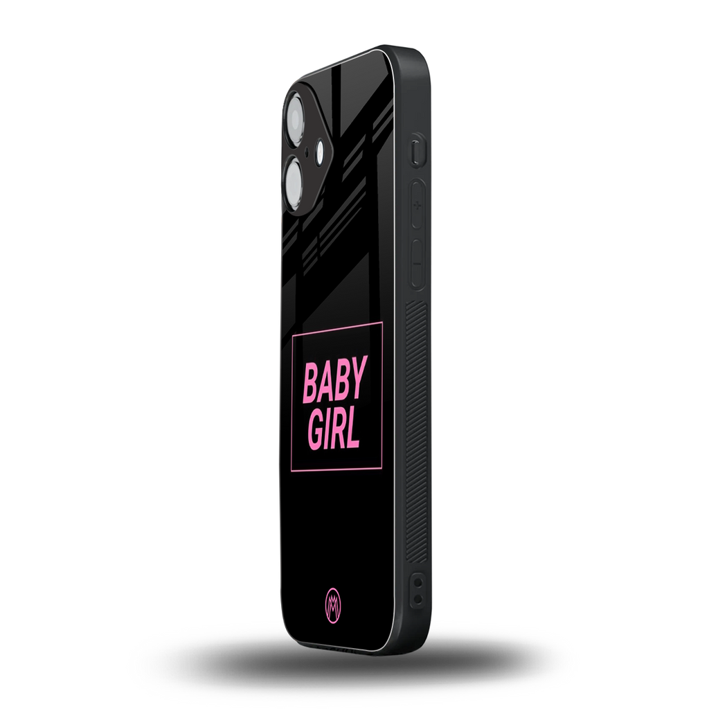 baby girl back phone cover | glass case for iphone 16 plus