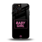 baby girl back phone cover | glass case for iphone 16 pro max