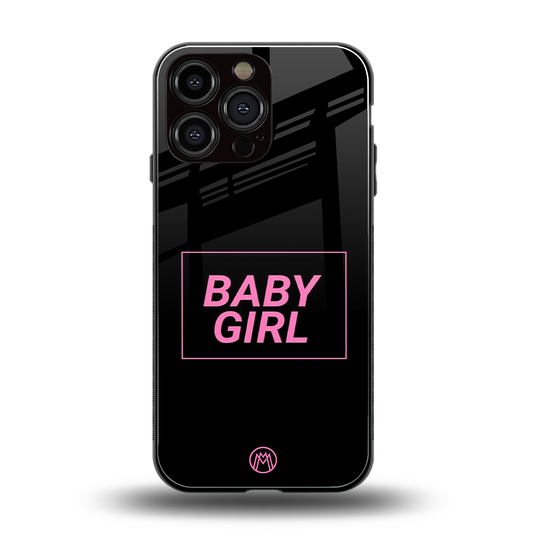 baby girl back phone cover | glass case for iphone 16 pro max