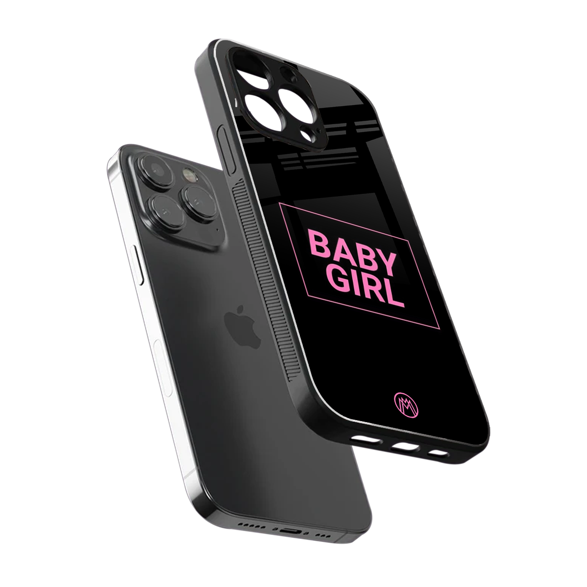 baby girl back phone cover | glass case for iphone 16 pro max