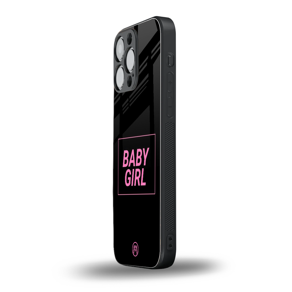 baby girl back phone cover | glass case for iphone 16 pro max