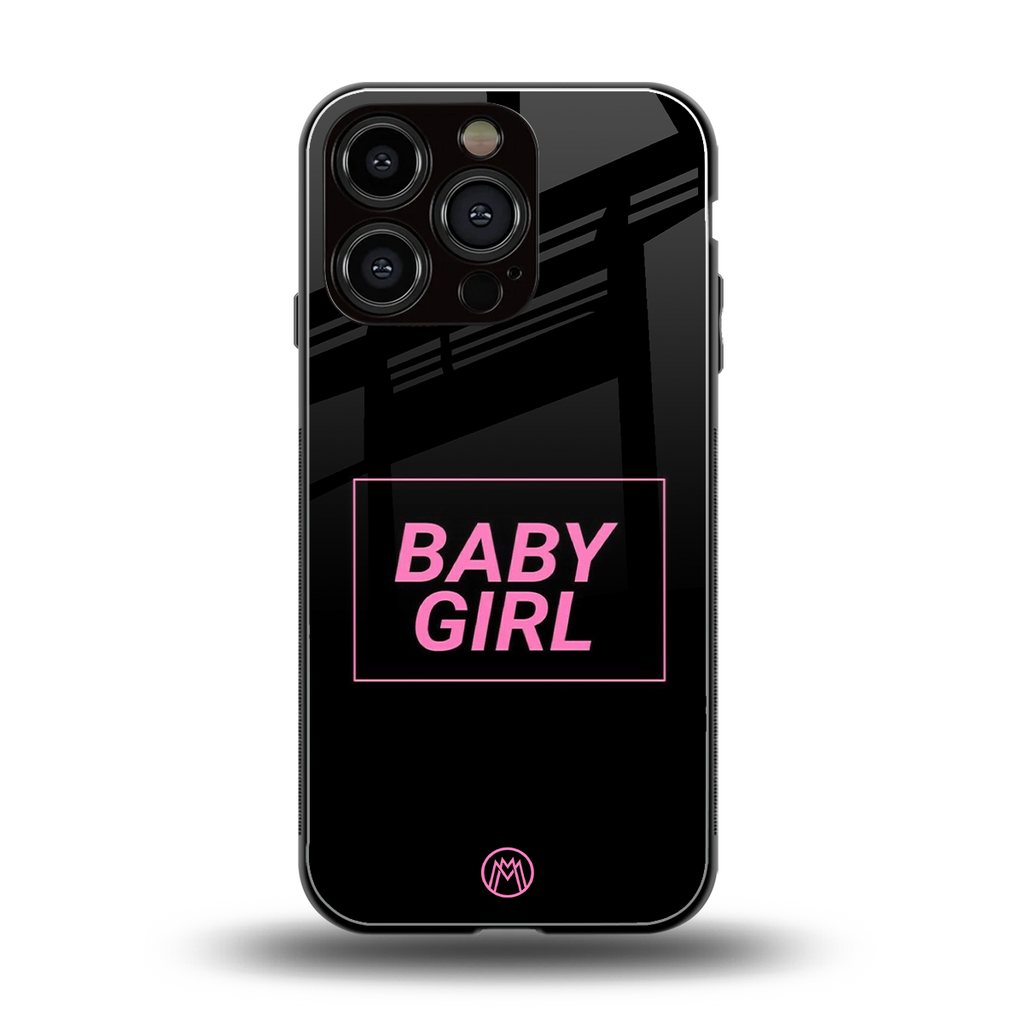 baby girl back phone cover | glass case for iphone 16 pro