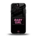 baby girl back phone cover | glass case for iphone 16 pro