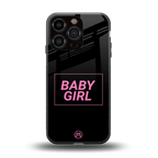 baby girl back phone cover | glass case for iphone 16 pro