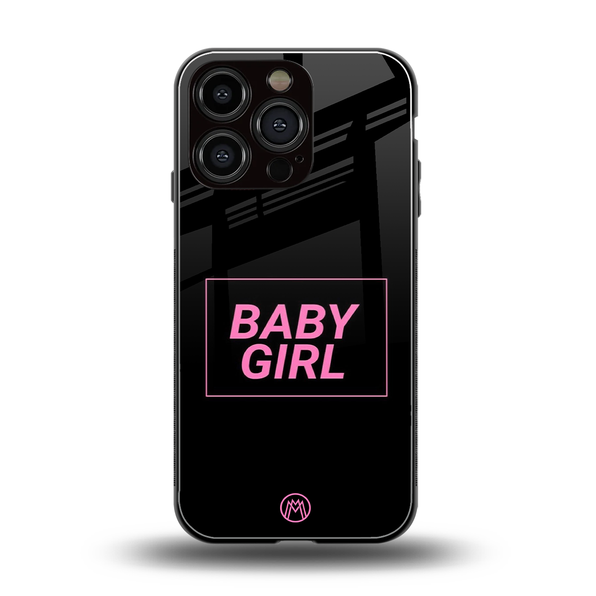 baby girl back phone cover | glass case for iphone 16 pro