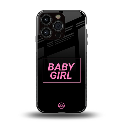 baby girl back phone cover | glass case for iphone 16 pro