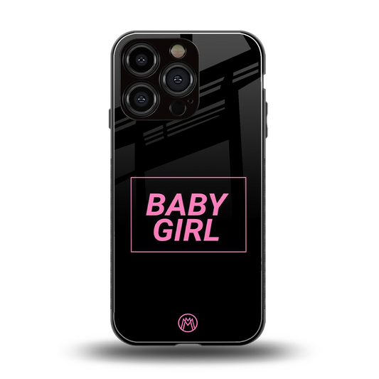 baby girl back phone cover | glass case for iphone 16 pro