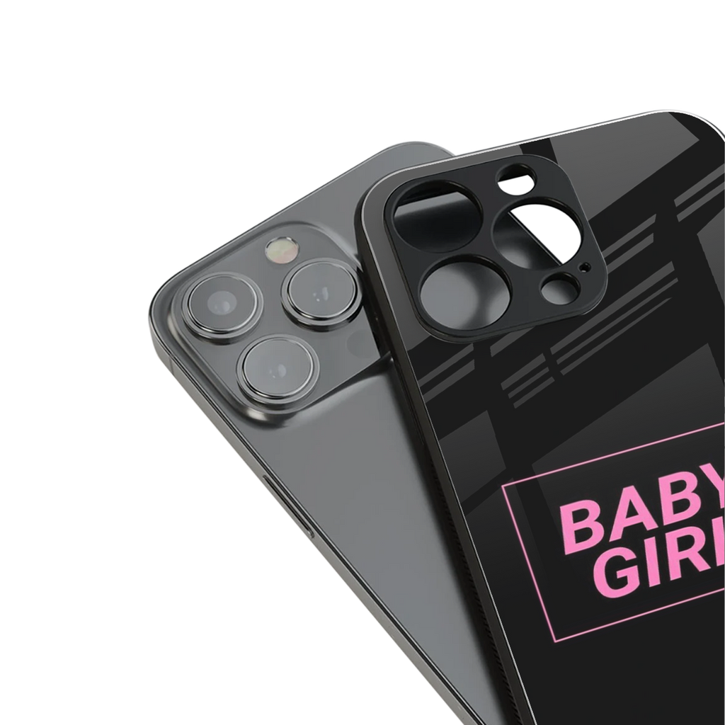baby girl back phone cover | glass case for iphone 16