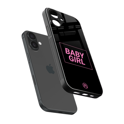 baby girl back phone cover | glass case for iphone 16