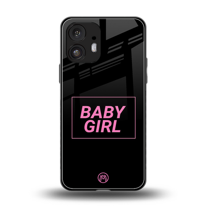 baby girl back phone cover | glass case for nothing phone 2