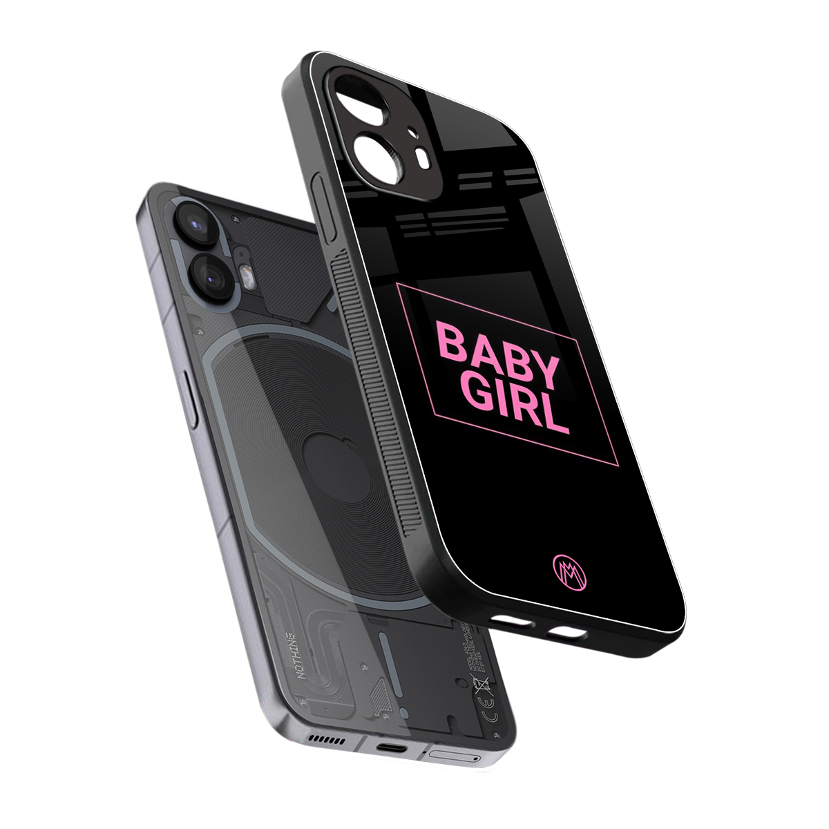 baby girl back phone cover | glass case for nothing phone 2