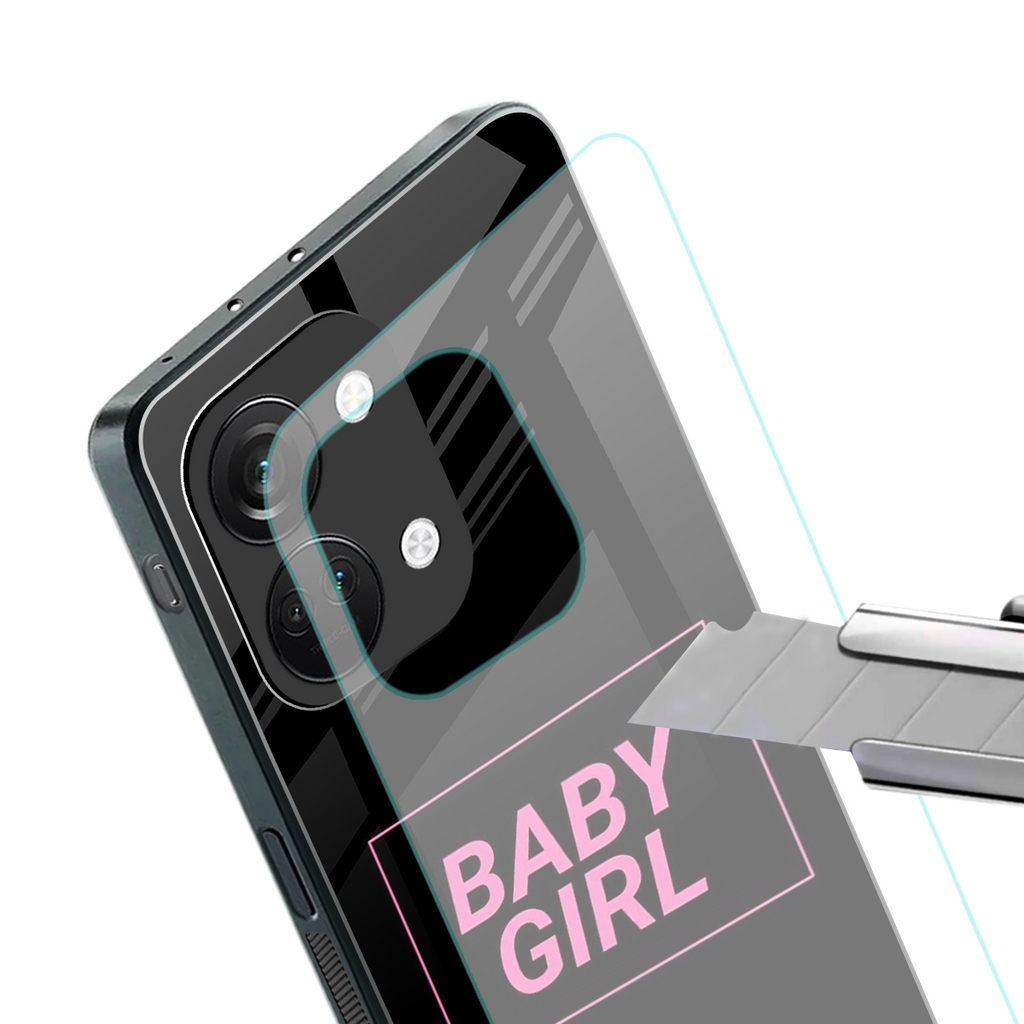 baby girl back phone cover | glass case for oneplus nord 3