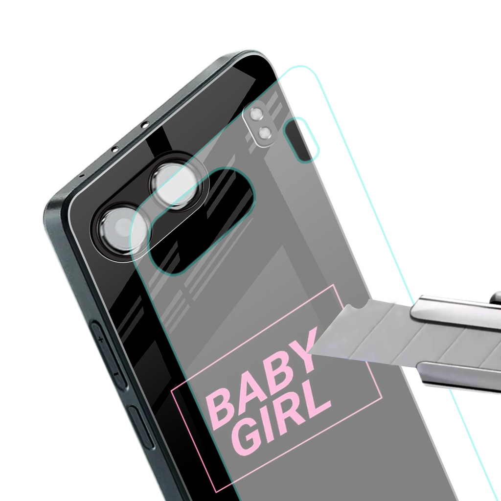 baby girl back phone cover | glass case for oneplus nord 4