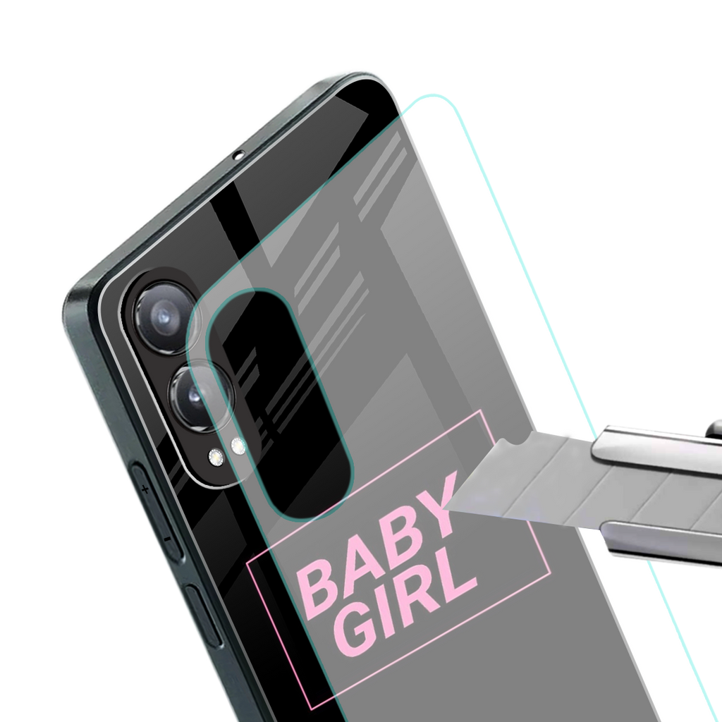 baby girl back phone cover | glass case for oneplus nord ce 4 lite