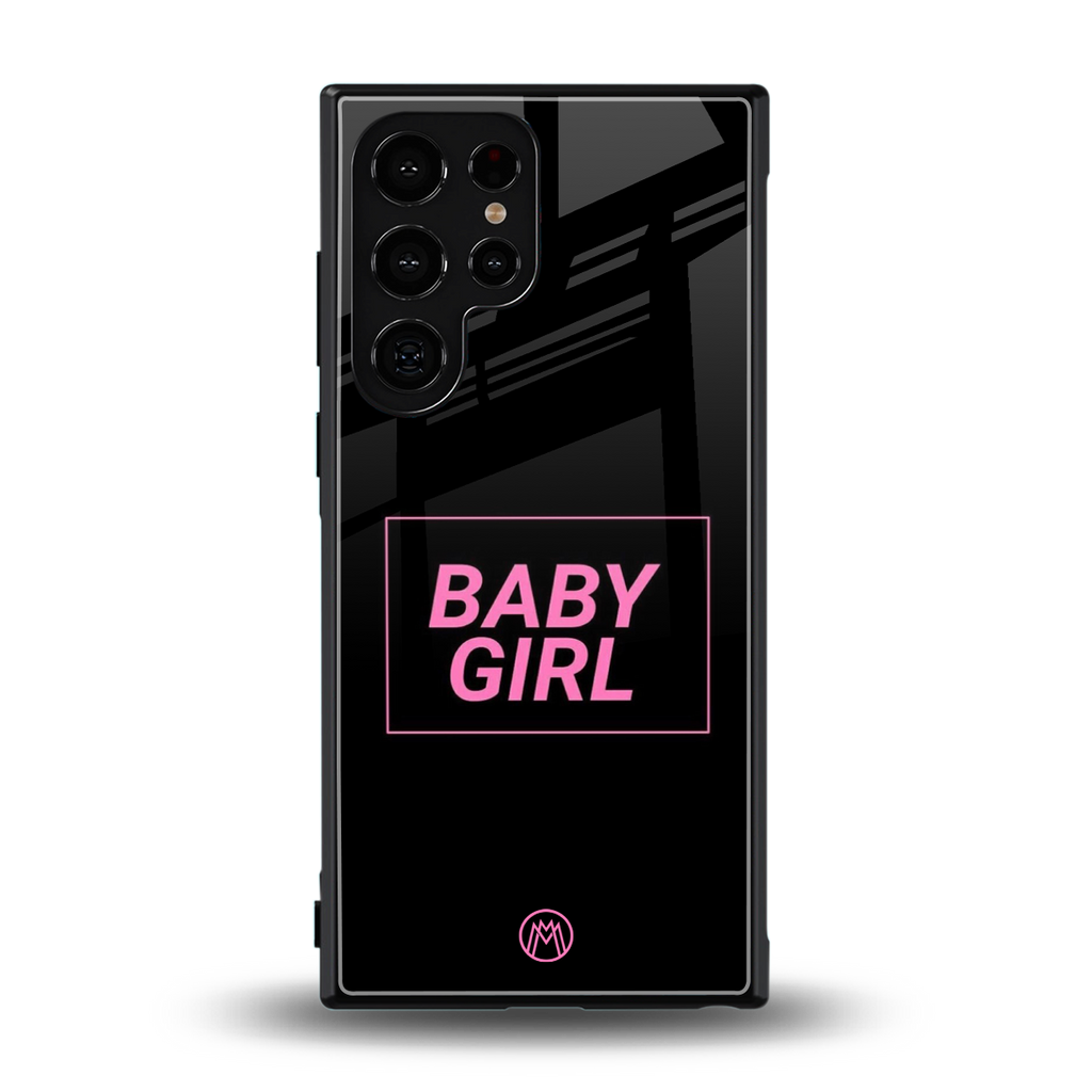 baby girl back phone cover | glass case for samsung galaxy s23 ultra