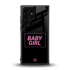 baby girl back phone cover | glass case for samsung galaxy s23 ultra