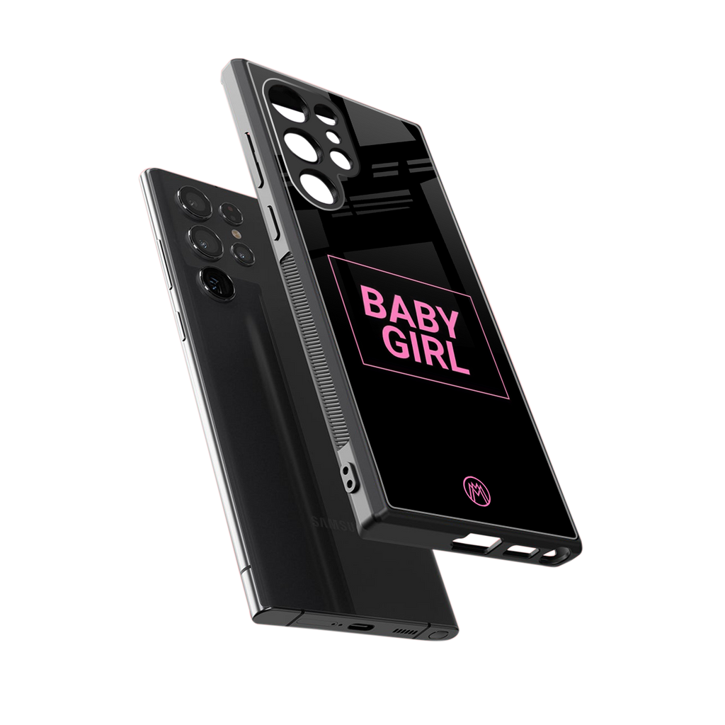 baby girl back phone cover | glass case for samsung galaxy s23 ultra