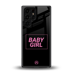 baby girl back phone cover | glass case for samsung galaxy s25 ultra