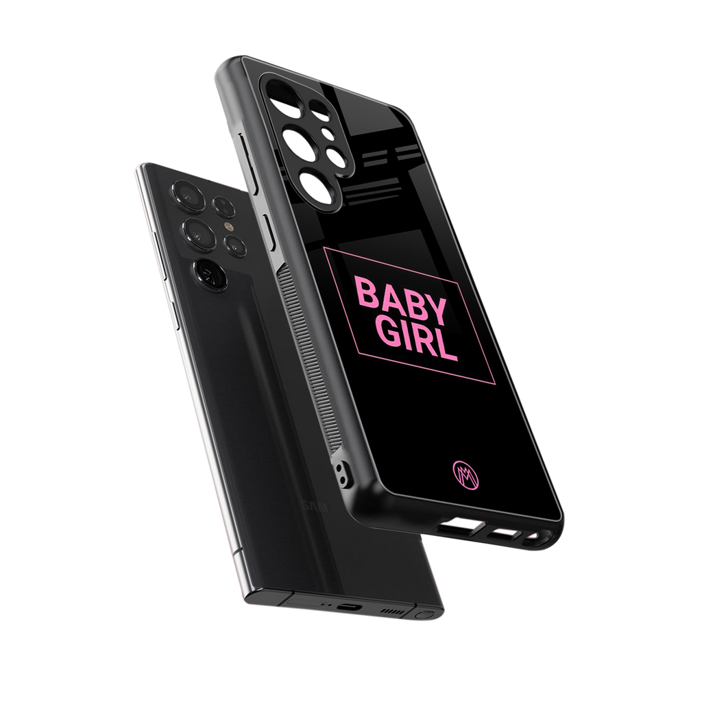 baby girl back phone cover | glass case for samsung galaxy s25 ultra
