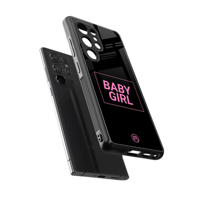 baby girl back phone cover | glass case for samsung galaxy s25 ultra