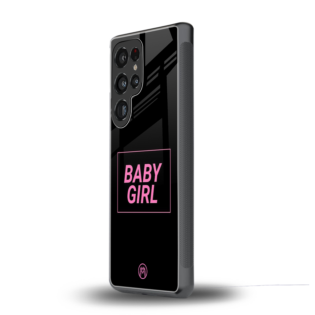 baby girl back phone cover | glass case for samsung galaxy s25 ultra