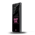 baby girl back phone cover | glass case for samsung galaxy s25 ultra