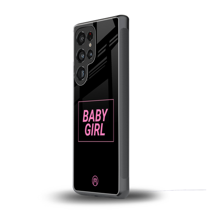 baby girl back phone cover | glass case for samsung galaxy s25 ultra