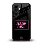 baby girl back phone cover | glass case for samsung galaxy s25 plus