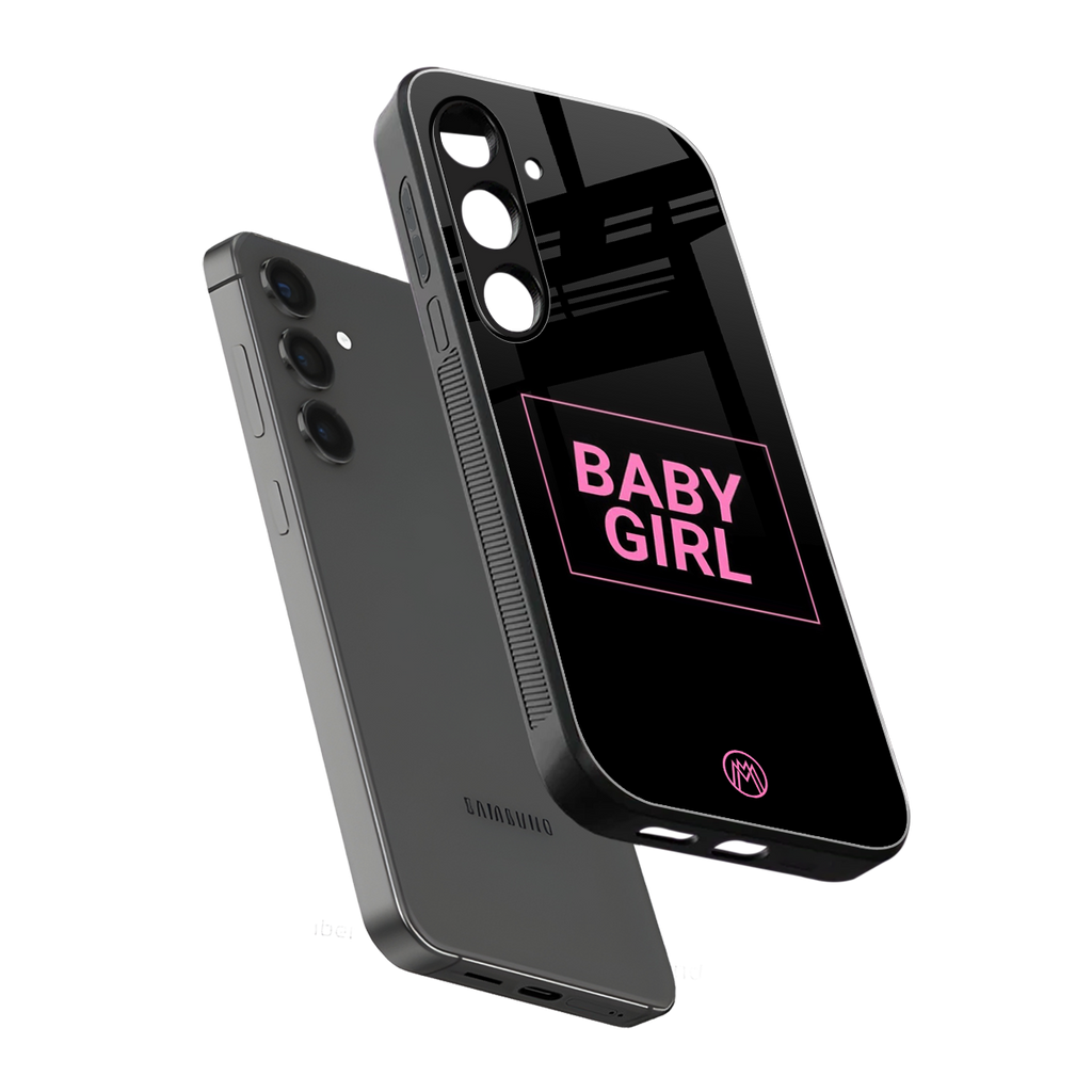baby girl back phone cover | glass case for samsung galaxy s24 fe