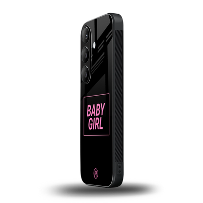 baby girl back phone cover | glass case for samsung galaxy s24 fe