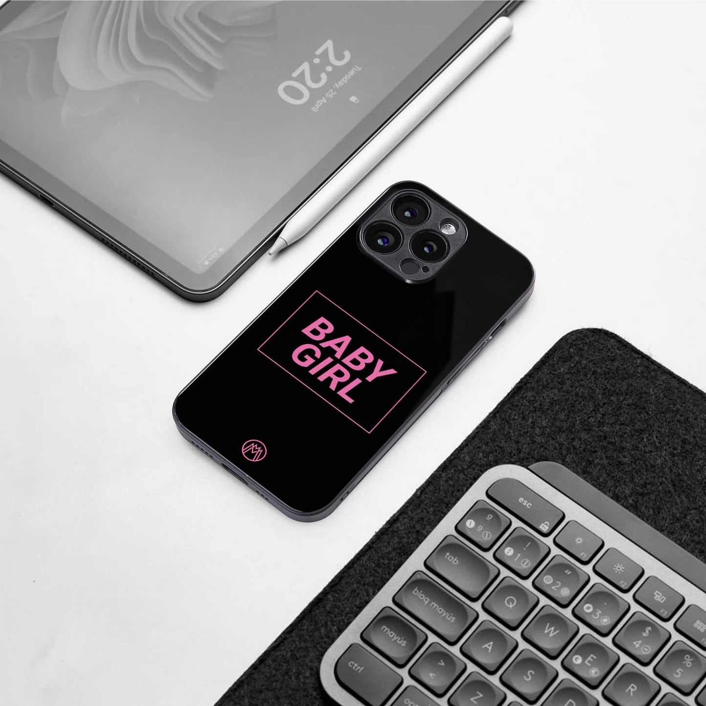 baby girl back phone cover | glass case for iphone 13 pro max