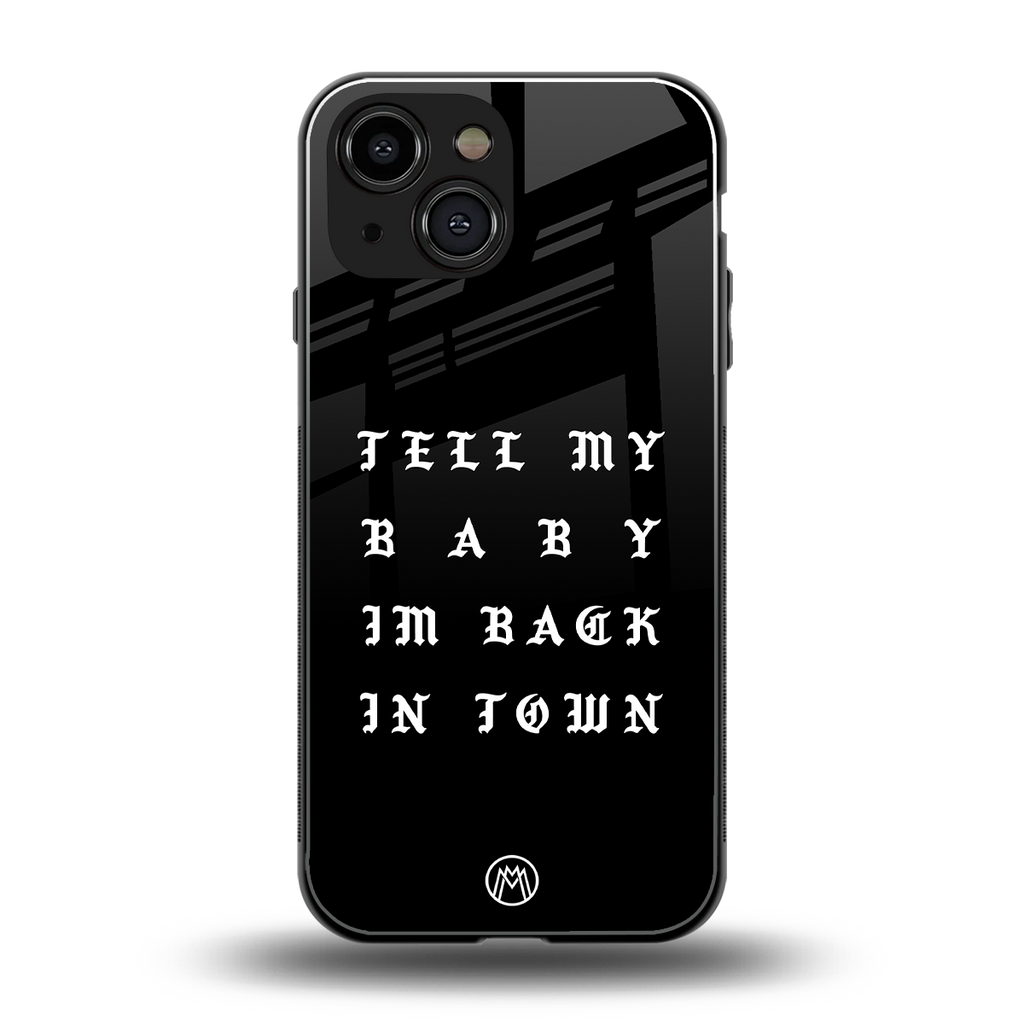 back in town back phone cover | glass case for iphone 13 mini