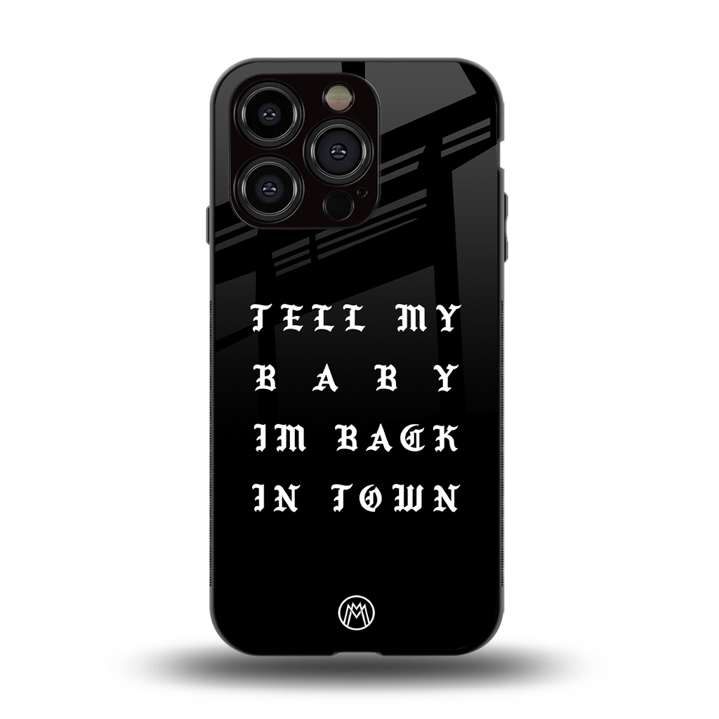 back in town back phone cover | glass case for iphone 13 pro